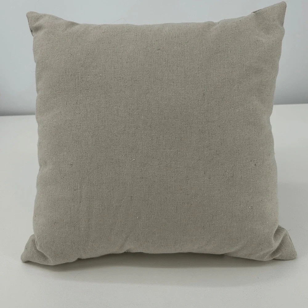 Pottery Barn Love Is Love Graphic Throw Pillow Oatmeal Linen Blend Square Accent